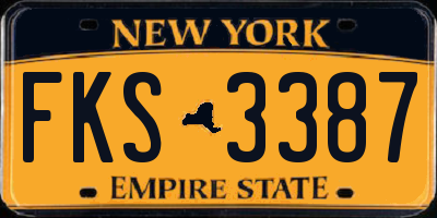 NY license plate FKS3387