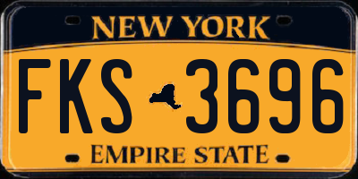 NY license plate FKS3696