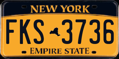 NY license plate FKS3736