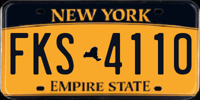 NY license plate FKS4110
