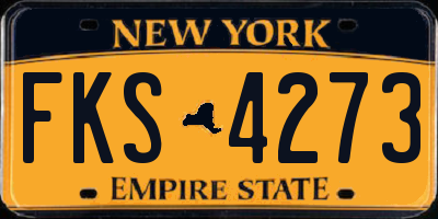 NY license plate FKS4273