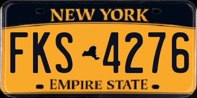 NY license plate FKS4276
