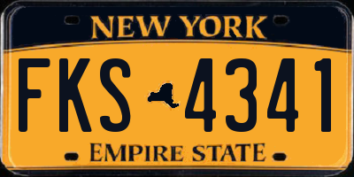 NY license plate FKS4341
