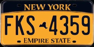NY license plate FKS4359