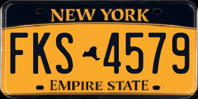 NY license plate FKS4579