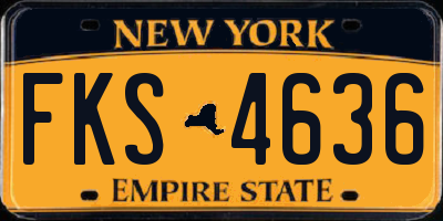 NY license plate FKS4636