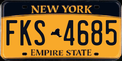 NY license plate FKS4685