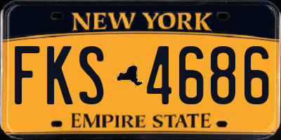 NY license plate FKS4686