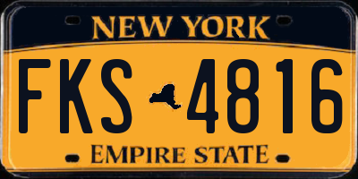 NY license plate FKS4816
