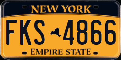 NY license plate FKS4866