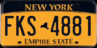 NY license plate FKS4881