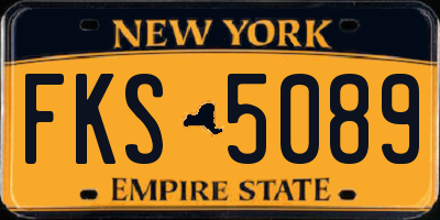 NY license plate FKS5089