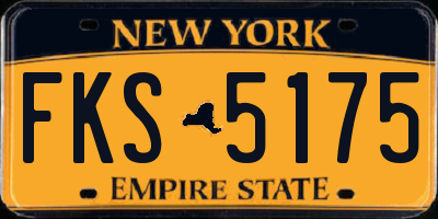 NY license plate FKS5175