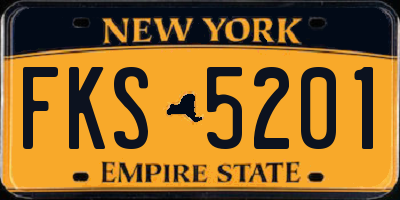 NY license plate FKS5201