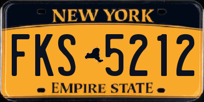 NY license plate FKS5212