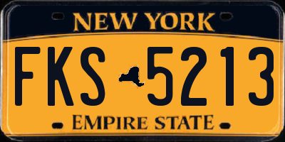 NY license plate FKS5213