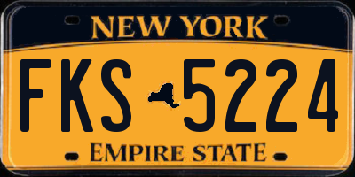 NY license plate FKS5224
