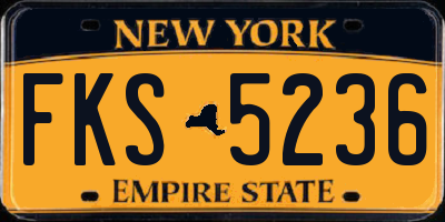 NY license plate FKS5236