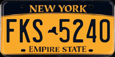 NY license plate FKS5240
