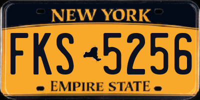 NY license plate FKS5256