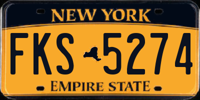 NY license plate FKS5274
