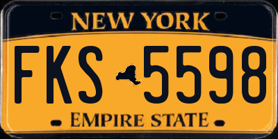 NY license plate FKS5598
