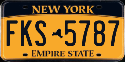 NY license plate FKS5787
