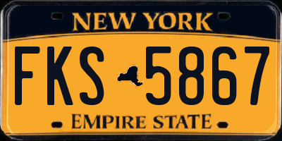NY license plate FKS5867