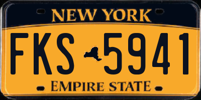 NY license plate FKS5941