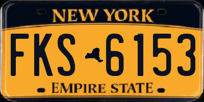 NY license plate FKS6153