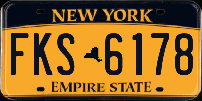 NY license plate FKS6178