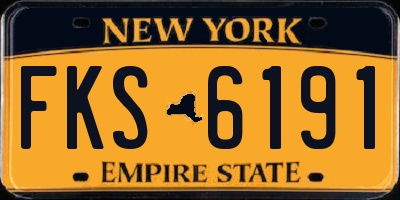 NY license plate FKS6191