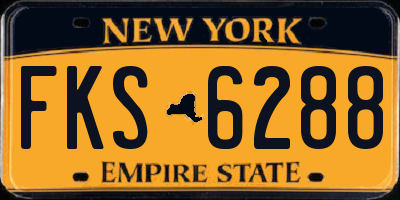 NY license plate FKS6288
