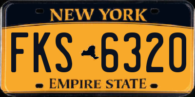 NY license plate FKS6320