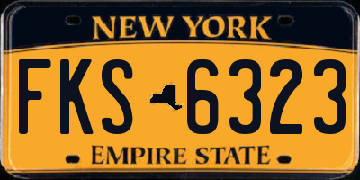 NY license plate FKS6323