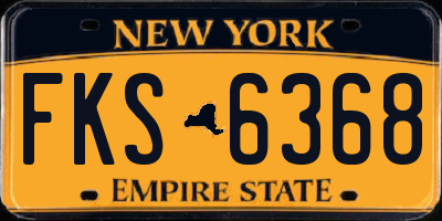 NY license plate FKS6368