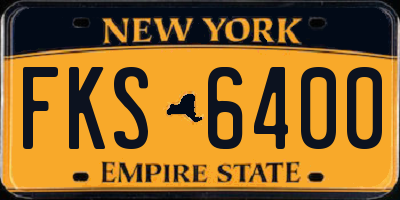 NY license plate FKS6400