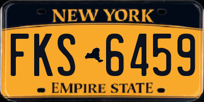 NY license plate FKS6459