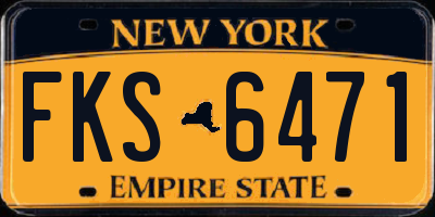 NY license plate FKS6471