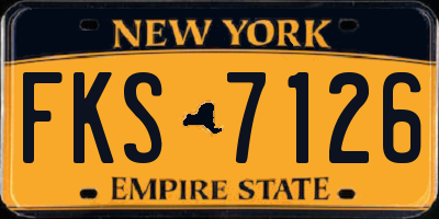 NY license plate FKS7126