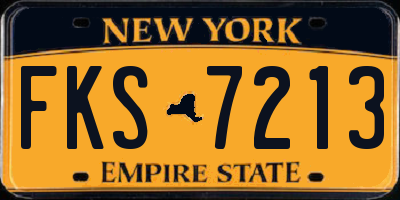 NY license plate FKS7213