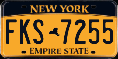 NY license plate FKS7255