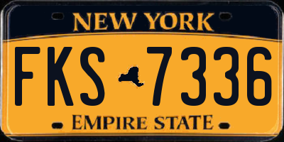 NY license plate FKS7336