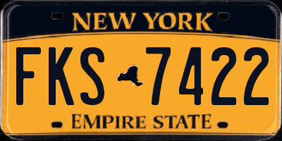 NY license plate FKS7422