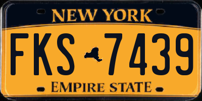 NY license plate FKS7439