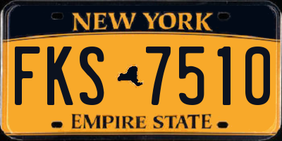NY license plate FKS7510