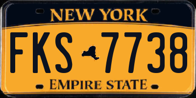 NY license plate FKS7738