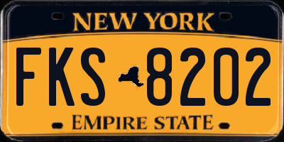 NY license plate FKS8202