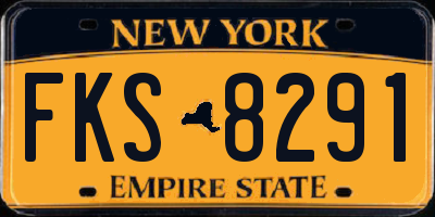 NY license plate FKS8291