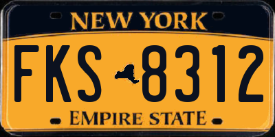 NY license plate FKS8312